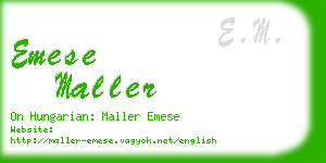 emese maller business card